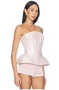 view 2 of 5 Emmi Strapless Structured Top in Pink