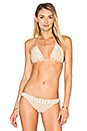 view 1 of 4 Seashore Lace Up Bikini Top in Taupe