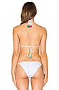 view 3 of 4 Pompom Bikini Top in White