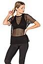 view 1 of 4 T-SHIRT MAILLE FILET ISLAND in Black