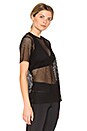 view 2 of 4 T-SHIRT MAILLE FILET ISLAND in Black
