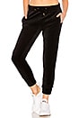 view 1 of 4 Velour Jogger in Black & Navy