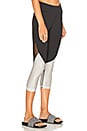 view 2 of 4 Captain Crop Legging in Black & Liquid Silver