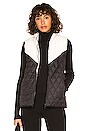 view 1 of 6 Reversible Ski Vest in Black & Cream
