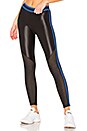 view 1 of 4 Varsity Crop Legging in Black & Wave Blue