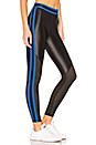 view 2 of 4 Varsity Crop Legging in Black & Wave Blue