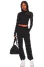 view 4 of 4 Race Turtleneck in Black & Mocha