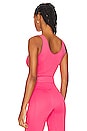 view 3 of 4 Seamless Crop Tank in Hibiscus