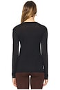 view 3 of 4 CASHMERE LONG SLEEVE 탑 in Black