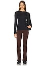 view 4 of 4 CASHMERE LONG SLEEVE 탑 in Black