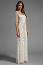 view 3 of 6 Sapphire Long Dress en Ivory/Silver in Ivory & Silver