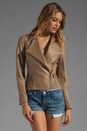 view 2 of 5 Valois Leather Jacket in Taupe