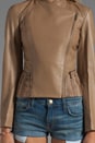 view 4 of 5 Valois Leather Jacket in Taupe