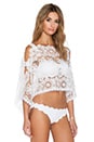 view 2 of 4 White Sands Lace Crop Top in White Lace