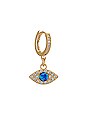 view 1 of 2 Evil Eye Huggie in Gold