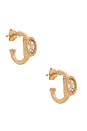 view 1 of 3 PENDIENTES DE ARO BEZEL in Yellow Gold