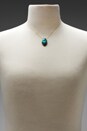 view 5 of 5 Cordova Gold & Antique Rhodium Small Turquoise Pendant in Cordova Gold & Antique Rhodium