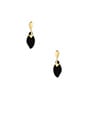 view 1 of 3 СЕРЕЖКИ in Black Lucite & Gold