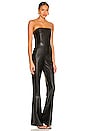 view 2 of 3 Lavera Vegan Leather Jumpsuit in Black