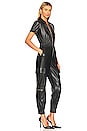 view 2 of 3 Levi Faux Leather Cargo Jumpsuit in Black