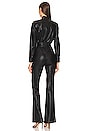 view 3 of 3 Evita Faux Leather Jumpsuit in Black