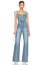view 1 of 3 Chels Denim Corset Jumpsuit in Brea Blue