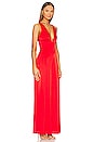 view 2 of 3 Myrtle V-Neck Wide Pleat Jumpsuit in Chili Pepper