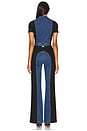 view 3 of 3 Gorgeous Wide Leg Jumpsuit in Black & Liana Blue