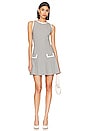 view 1 of 3 Sima Dropwaist Mini Dress in Houndstooth