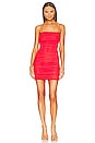 view 4 of 4 Cruz Ruched Strap Mini Dress in Chili Pepper