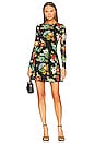 view 1 of 3 Delora Long Sleeve Flare Mini Dress in Atrium Floral Small