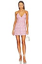 view 1 of 4 Carli Spaghetti Strap Tweed Dress in Candy & White