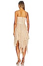 view 3 of 3 Maritza Bustier Asymmetrical Midi Dress in Almond