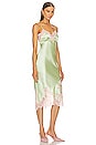 view 2 of 3 Kerr Lace Trim Asymmetrical Mid Slip Dress in Pistachio
