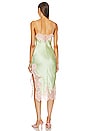 view 3 of 3 Kerr Lace Trim Asymmetrical Mid Slip Dress in Pistachio
