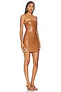 view 2 of 3 Kelly Faux Leather Mini Dress in Camel