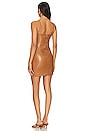 view 3 of 3 Kelly Faux Leather Mini Dress in Camel