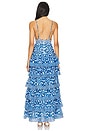 view 3 of 3 Imogene Tiered Maxi Dress in Artisan Ikat French Blue