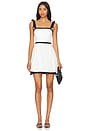 view 1 of 3 Eloisa Mini Dress in Off White & Black