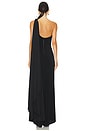 view 3 of 3 ROBE MAXI ANJA ONE SHOULDER DRAPED in Black