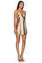 view 2 of 4 Avril Sequin Mini Tank Dress in Tan & Bronze