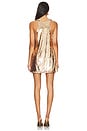 view 3 of 4 Avril Sequin Mini Tank Dress in Tan & Bronze