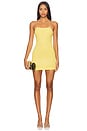 view 1 of 3 Fifi Embellished Fitted Mini Cami Dress in Lemon Meringue