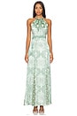 view 1 of 3 VESTIDO MAXI CON CINTURON DANIKA HALTER in Vanity Pistachio