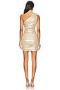 view 3 of 4 Jeane Draped Mini Dress in Gold