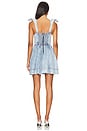 view 3 of 3 Amina Corset Denim Dress in Fae Ultra Light Blue