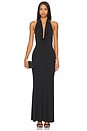 view 1 of 3 Dani Deep Cowl Maxi Dress in Black