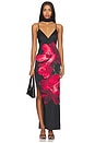 view 1 of 4 ROBE MAXI MONIKA in Peony Petals Bright Ruby