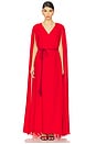 view 1 of 4 Zenaida Maxi Cape Gown in Bright Ruby