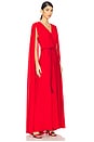 view 2 of 4 Zenaida Maxi Cape Gown in Bright Ruby